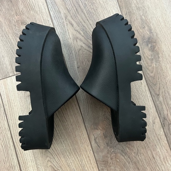 Jeffrey Campbell black Bae Platform Mules - Picture 10 of 13
